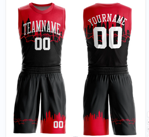 Custom Team Basketball Uniforms Reversible Basketball Jersey Set