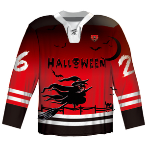  China 2023 Custom Polyester Ice Hockey Jerseys Red Color Wholesales 