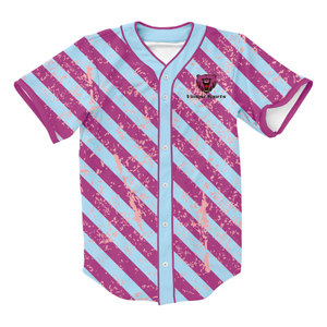 Custom Stripes Polyester Summer Custom Logo Sports Wear V-neck Men's T Shirt Baseball Jersey