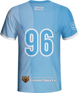 Bluish Athletic Custom Sublimated Man’s Shirt Abstract Design