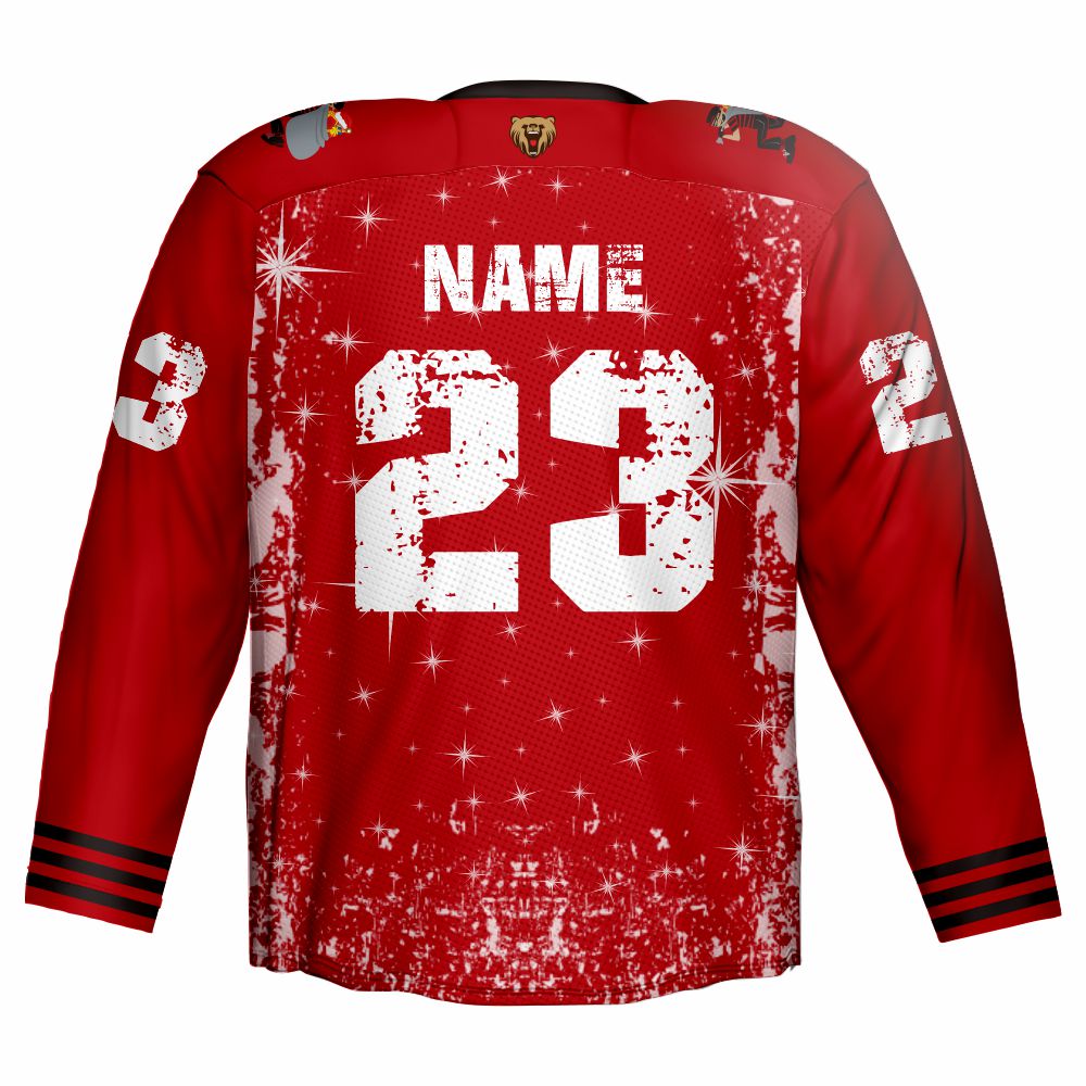 Custom 2022 Christmas Full Sublimation Ice Hockey Jerseys