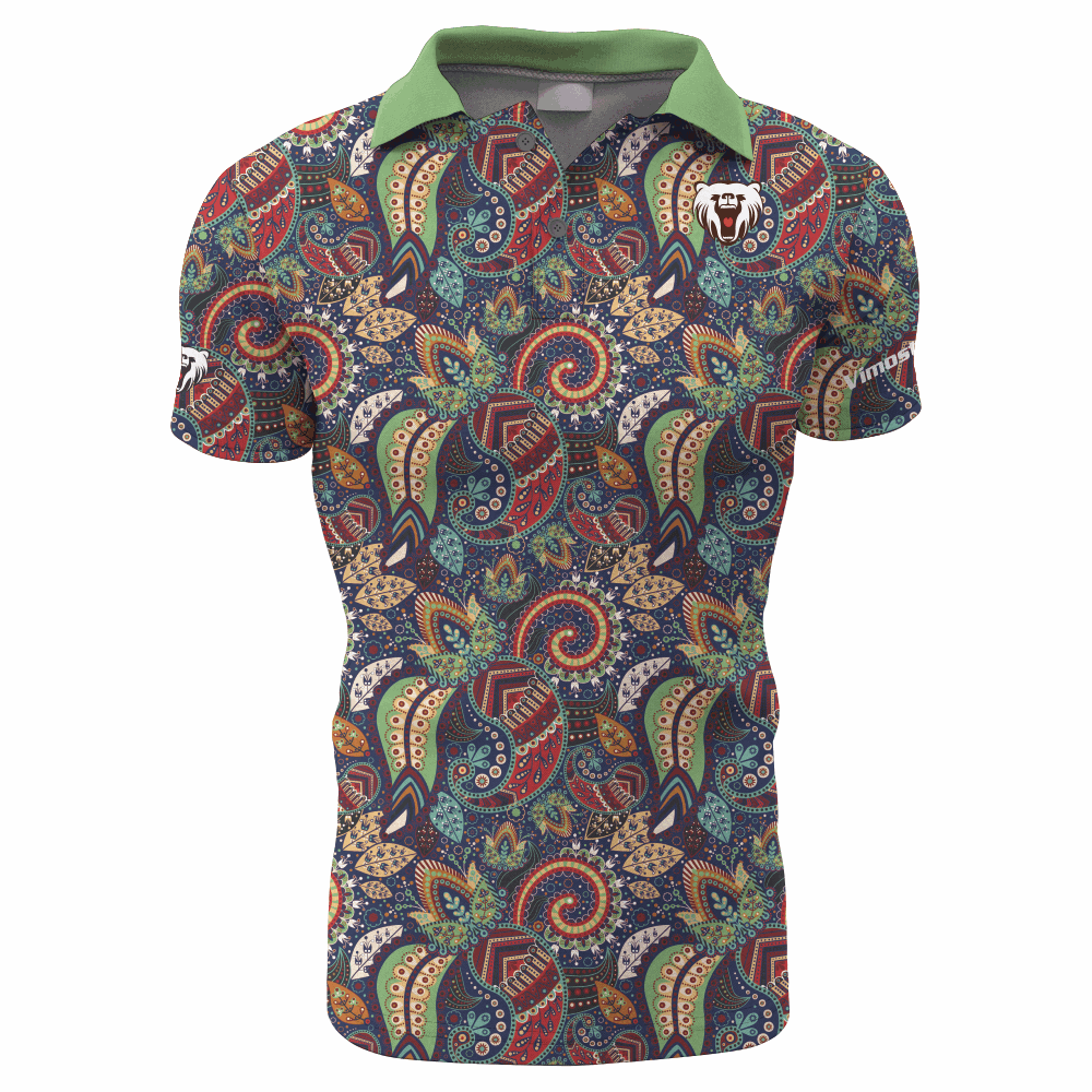 Custom Sublimated Hot Sale Man's Polo Shirts With Full Buttons and High Quality