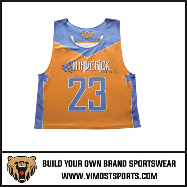Custom Sublimated Lacrosse Reversible Pinnies Supplier