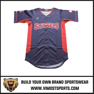 High Quality Blue Baseball Team Jersey Custom Design Custom Team Name And Number
