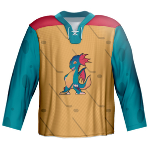 Sublimation Professional 100% Polyester Team Ice Hockey Jersey Custom Logo 