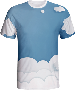 Wholesale Fashionable Custom T-shirt with White And Blue Color