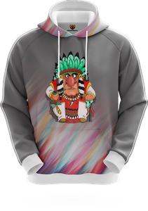 Sublimated Men Hoodies in Blue Color with Names from China Vimost