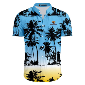 Palm Tree Printed against Blue Sky Beautiful Polo Shirts
