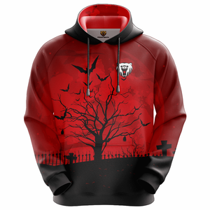 New Style Good Quality Sublimated Red And Black Hoodie for Wholesale
